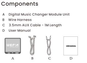USB+AUX интерфейс за Jeep WEFA W605