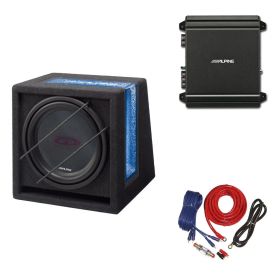 Комплект Alpine SBG-1224BR Subwoofer Bass Reflex 30 см (12") + MRV-M250 Mono Amplifier + Cable Set 10mm² 