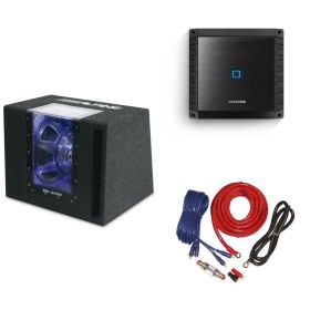 Bundle Alpine SBG-1244BP Subwoofer Bandpass 30 см (12") + S2-A60M Mono Amplifier + Cable Set 10mm² 