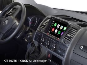 Alpine KIT-802T5 8" монтажен кит с CAN интерфейс и интерфейс за управление от волана за VW T5 Facelift и T6 (7 H/E/J)