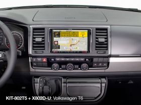 Alpine KIT-802T5 8" монтажен кит с CAN интерфейс и интерфейс за управление от волана за VW T5 Facelift и T6 (7 H/E/J)