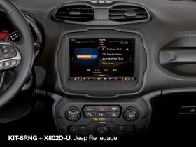 Alpine KIT-8RNG 8" монтажен кит с CAN интерфейс и интерфейс за управление от волана за Jeep Renegade