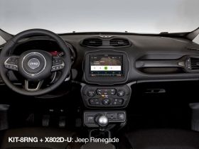 Alpine KIT-8RNG 8" монтажен кит с CAN интерфейс и интерфейс за управление от волана за Jeep Renegade