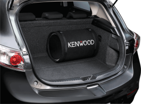 Пакет Kenwood Бас-кутия KSC-W1200T  + Усилвател Kenwood KAC-PS702EX + комплект кабели 10 мм² 