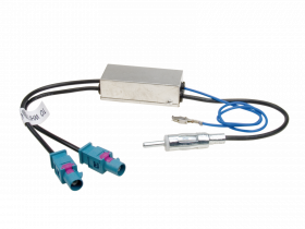 ACV 1524-03 Antenna adapter Fakra(m)(x2) > DIN(m) 12V phantom power bulk