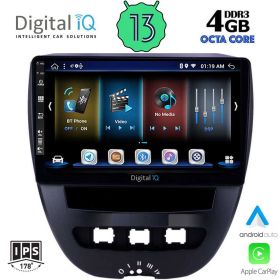 DIGITAL IQ BXD 6707_CPA Мултимедия за кола 10 инча за CITROEN C1-PEUGEOT 107-TOYOTA AYGO 2005-2014