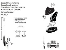 Hirschmann HIT AUTA 40 FО Антена AM/FM за FORD